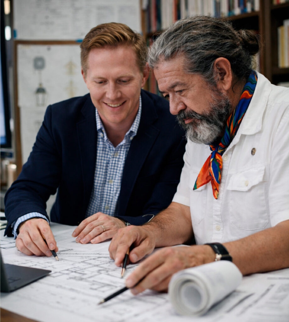 Design Meeting with Bob Bell and Louis Beltran