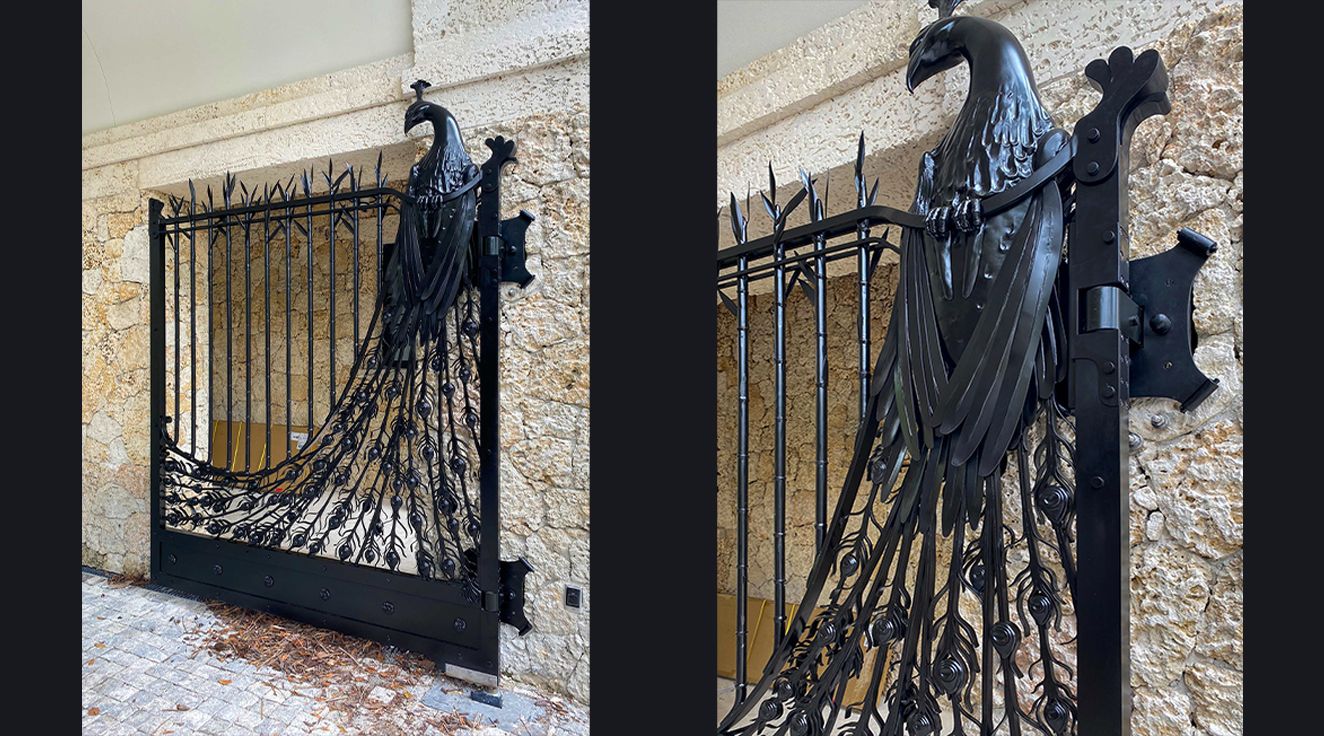 Details of the Peacock Vehicular Gate