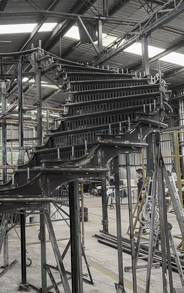 First flight of stairs with just the steps