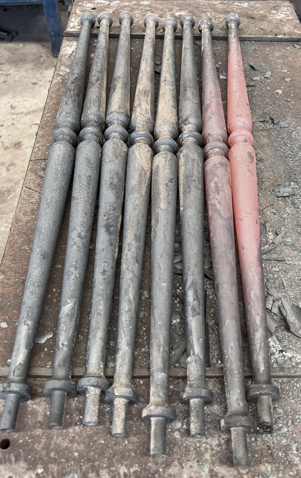 Forged Wrought Iron Pickets still hot