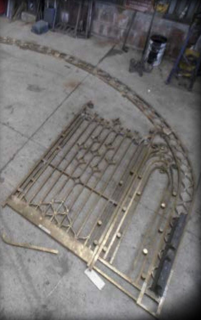 Hand-forged bronze gate