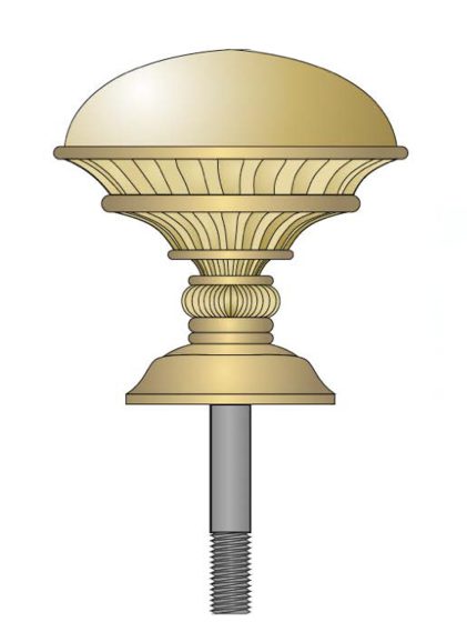 Classical finial shop drawing