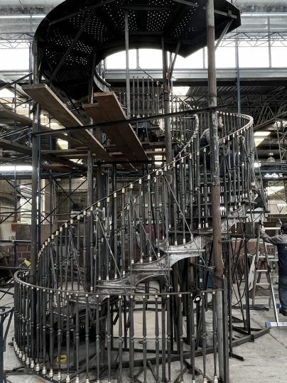 First flight of stairs completed